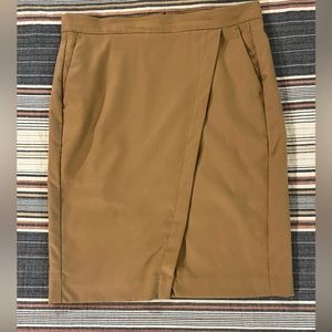 Banana Republic tan wrap skirt 6